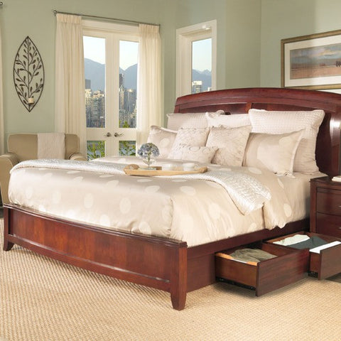 Brighton Wood Storage Bed in Cinnamon by Modus | BR15SBH / BR15D