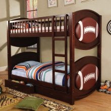 Hokku Designs Olympic Sports Football Twin/Twin Bunk Bed