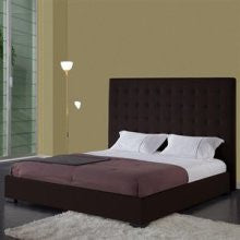 DG Casa Delano Leather Bed in Espresso Size: King