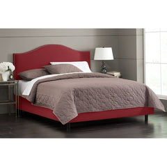 Nail Button Arc Bed in Premier Red by Skyline Furniture | 91XBED (Premier Red)