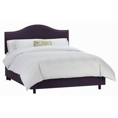 Nail Button Arc Bed in Velvet Aubergine by Skyline Furniture | 91XBED (Velvet Aubergine)