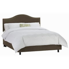 Nail Button Arc Bed in Velvet Chocolate by Skyline Furniture | 91XBED (Velvet Chocolate)