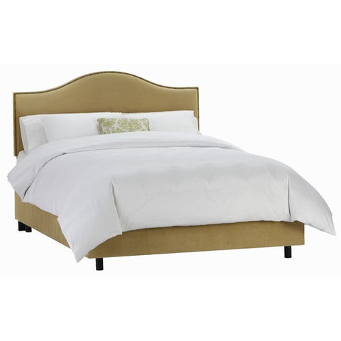 Nail Button Arc Bed in Velvet Honey by Skyline Furniture | 91XBED (Velvet Honey)
