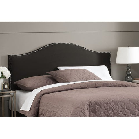 Nail Button Arc Headboard in Premier Black by Skyline Furniture | 91XX (Premier Black)