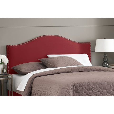 Nail Button Arc Headboard in Premier Red by Skyline Furniture | 91XX (Premier Red)