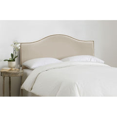 Nail Button Arc Headboard in Velvet Pearl by Skyline Furniture | 91XX (Velvet Pearl)