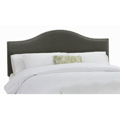 Nail Button Arc Headboard in Velvet Pewter by Skyline Furniture | 91XX (Velvet Pewterl)