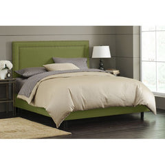 Nail Button Border Bed in Premier Sage Upholstery by Skyline Furniture | 29XBED (Premier Sage)