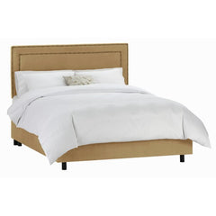 Nail Button Border Bed in Velvet Honey by Skyline Furniture | 29XBED (Velvet Honey)