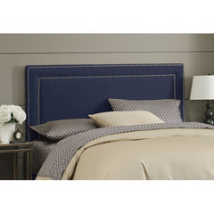 Nail Button Border Headboard in Premier Lazuli Upholstery by Skyline Furniture | 29XX (Premier Lazuli)