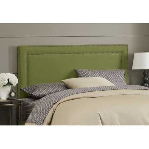 Nail Button Border Headboard in Premier Sage Upholstery by Skyline Furniture | 29XX (Premier Sage)