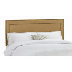 Nail Button Border Headboard in Velvet Honey Upholstery by Skyline Furniture | 29XX (Velvet Honey)