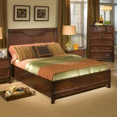 Loft Collection Bed in Chocolate by Najarian Furniture | BDLOFFBKWC / BDLOFHBKWC / BDLOFRSKWC
