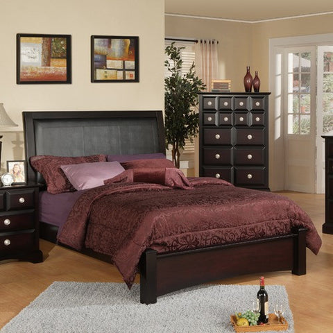 Palazzo Panel Bed in Ebony by Najarian Furniture | BDPAL