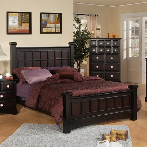 Palazzo Post Bed in Ebony by Najarian Furniture | BDPALPE