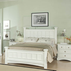 Palazzo Poster Bed in White by Najarian Furniture | BDPALXFB / BDPALXHB / BDPALXRS