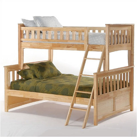 Ginger Twin Over Full Bunk Bed in Natural by Night & Day | PBTF2-GIN-NA Set