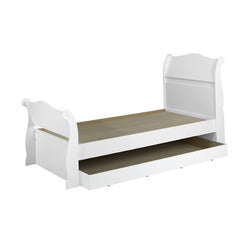 Dixie Twin Trundle Sleigh Bed in White by Nexera | 314903 Set