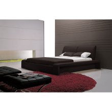 DG Casa Giorgio Leather Bed in Espresso Size: Queen