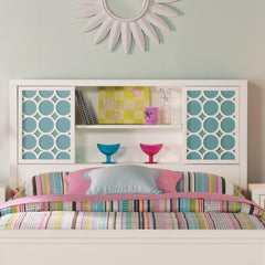Lily Storage Headboard in Eggshell White by Opus Designs | 1508-46938 / 1508-46948 / 1508-46958