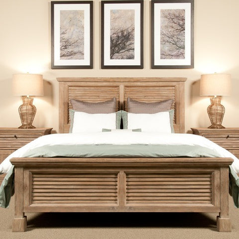 Eden Traditions Queen Bed in Distressed Stone Wash by Orient Express Furniture | 6050.SW