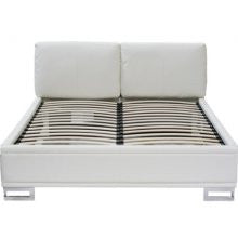 Diamond Sofa BLVDBEDEKW White Blvd Eastern King Bonded Leather Tufted