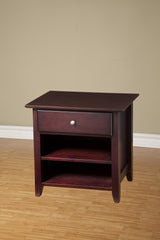 PORTOLA NIGHTSTAND DARK CHERRY by Alpine Furniture | PB-02DCM