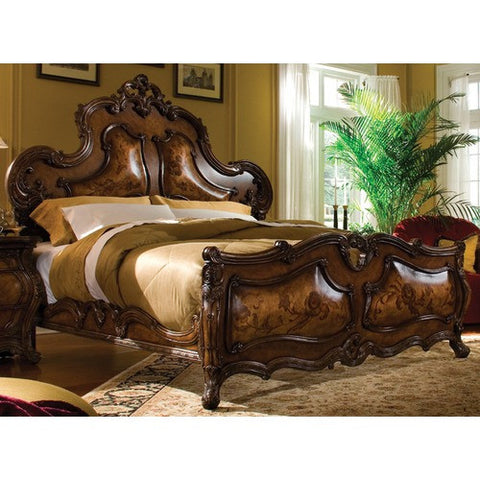 Palais Royale Panel Bed in Rococo Cognac by AICO | 7101 / 7102 / 7103