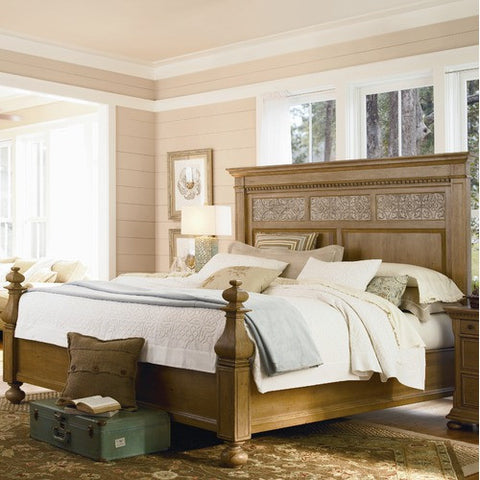 Down Home Aunt Peggy's Bed in Distressed Oatmeal Finish by Paula Deen Home | 19226F / 192260 / 192261R /