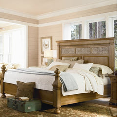 Down Home Aunt Peggy's Bed in Distressed Oatmeal Finish by Paula Deen Home | 19226F / 192260 / 192261R /