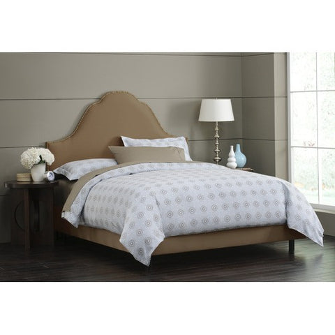 Plain High Arch Bed in Khaki by Skyline Furniture | 85XNBBED (Khaki)