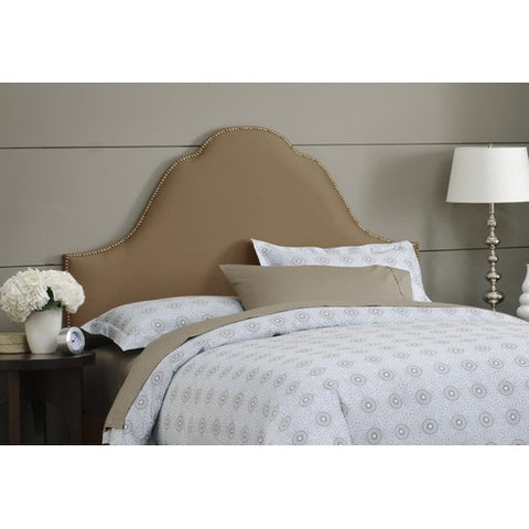 Plain High Arch Headboard in Khaki by Skyline Furniture | 85X (Khaki)