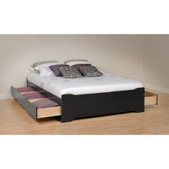 Coal Harbor Double Six Drawer Platform Storage Bed in Black by Prepac | BBD-5600-3KV