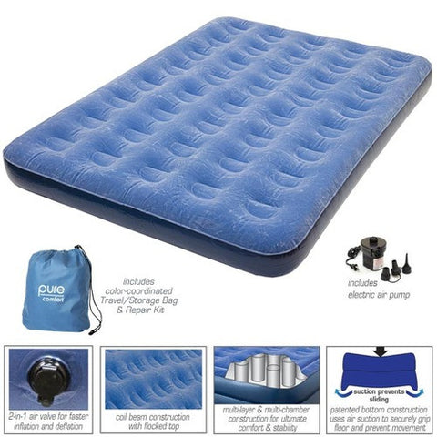 Full Low Profile Flock Top Air Bed by Pure Comfort | 6007FLB