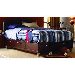 Aura Leather Headboard with Drawers in Merlot by Opus Designs | 756-10-950 / 756-10-960 / 756-10-970