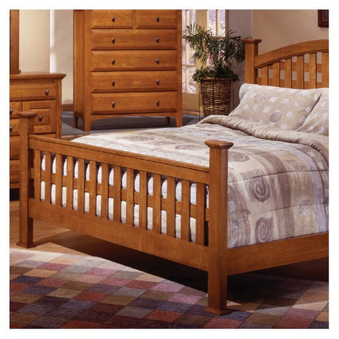 Retreat Solid Ash Lattice Panel Bed in Amber Ash Finish by Mastercraft Collections | 3100
