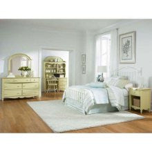 Seaside Dreams White Finish Twin Metal Bed