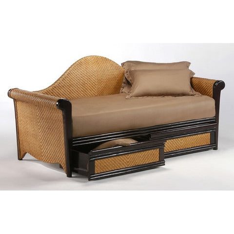 Rosebud Daybed Room Set in Dark Chocolate by Night & Day | DBP-ROS-CHO / DBA-ROS-CHO / DBRR-TWN-CHO
