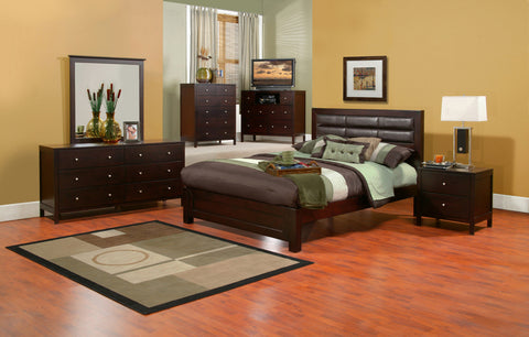 SOLANA QUEEN PANEL BED by Alpine Furniture | SK-21Q