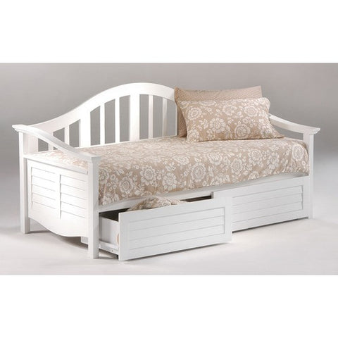 Seagull Daybedin White with Storage Drawers by Night & Day | DBP-SEG-WH / DBA-SEG-WH / DBR-SEG-WH