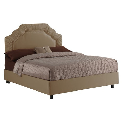 Shirred Border Bed in Khaki by Skyline Furniture | 990XBED (Khaki)