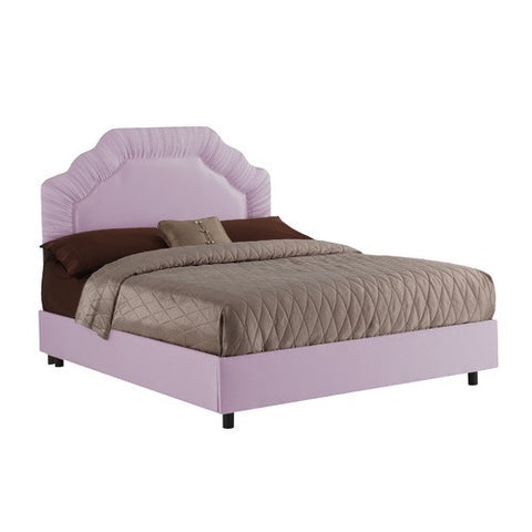 Shirred Border Bed in Lilac by Skyline Furniture | 990XBED (Lilac)