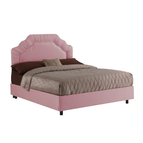 Shirred Border Bed in Wood Rose by Skyline Furniture | 990XBED (Wood Rose)