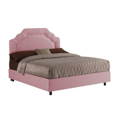 Shirred Border Bed in Wood Rose by Skyline Furniture | 990XBED (Wood Rose)