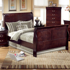 Keller Sleigh Bed in Dark Brown by Signature Design by Ashley | B443X