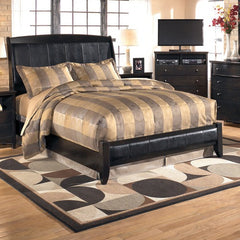 Menard Sleigh Bed in Dark Brown by Signature Design by Ashley | B208-77 / B208-78