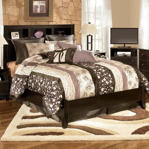 Sherman Queen Panel Bed in Dark Brown by Signature Design by Ashley | B229-54 / B229-65
