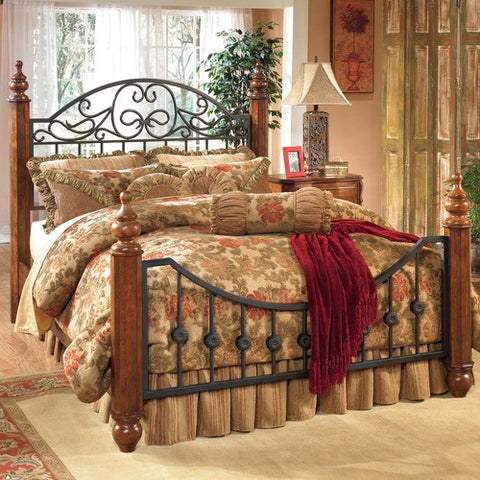 Vera Poster Bed in Brown Cherry Stain by Signature Design by Ashley | B429X