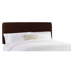 78" Double Button Tufted Headboard in Chocolate Linen by Skyline Furniture | 793KLNCHOC