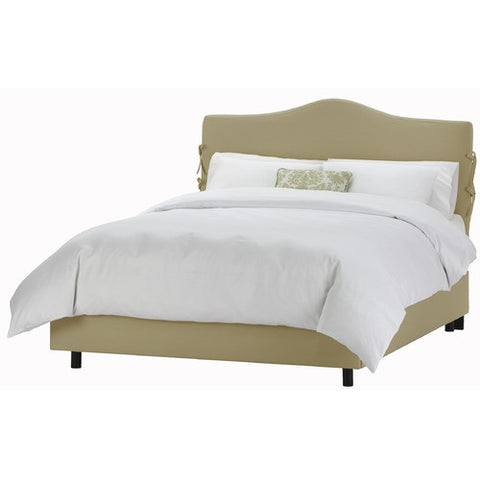 Arc Slipcover Bed in Twill Khaki by Skyline Furniture | 47XSLBED (Twill Khaki)